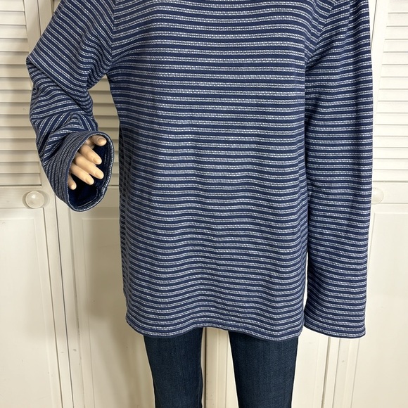 Ralph Lauren Double RL Fleeced Striped Boatneck Top XL - Picture 3 of 11